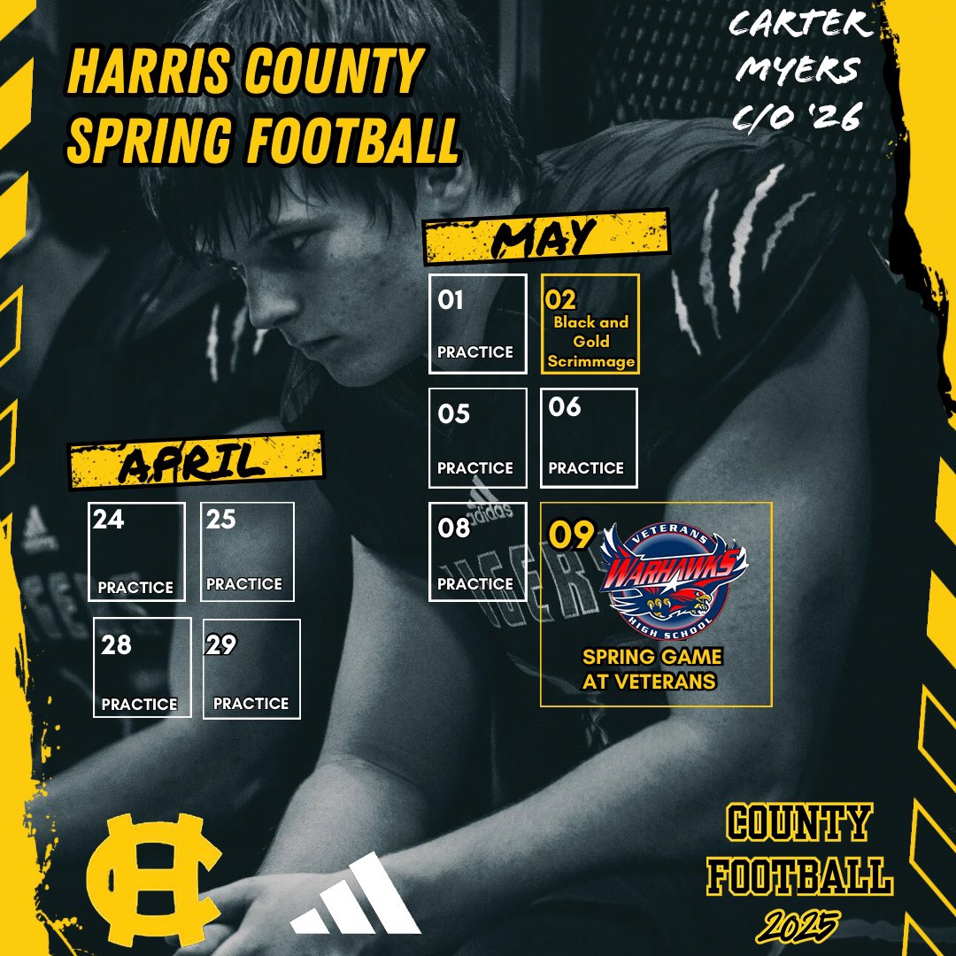 CountyFootball1's tweet photo. Spring schedule is out. Can't wait to see every one in The Jungle May 2nd! #RecruitTheCounty https://t.co/59CbLlhZoH