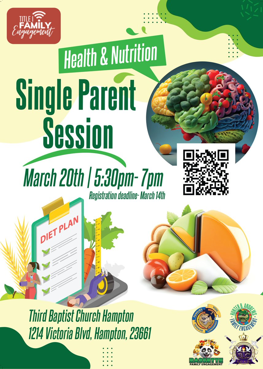 April Howard (@msaprilhoward) on Twitter photo Join <a href="/baptist_third/">Third Baptist Church</a> , <a href="/AndrewsPreK8/">Andrews PreK-8 School</a> , Lindsay MS and Bassette ES for our 1st of 3 Spring Single Parent Sessions on March 20th...vendors,guest speaker,& activities (SEL, Math, and Reading) for all school age children.
<a href="/HamptonCSchools/">Hampton City Schools</a> <a href="/HCS_TitleI/">HCS Title I Program</a> Join <a href="/baptist_third/">Third Baptist Church</a> , <a href="/AndrewsPreK8/">Andrews PreK-8 School</a> , Lindsay MS and Bassette ES for our 1st of 3 Spring Single Parent Sessions on March 20th...vendors,guest speaker,& activities (SEL, Math, and Reading) for all school age children.
<a href="/HamptonCSchools/">Hampton City Schools</a> <a href="/HCS_TitleI/">HCS Title I Program</a>
