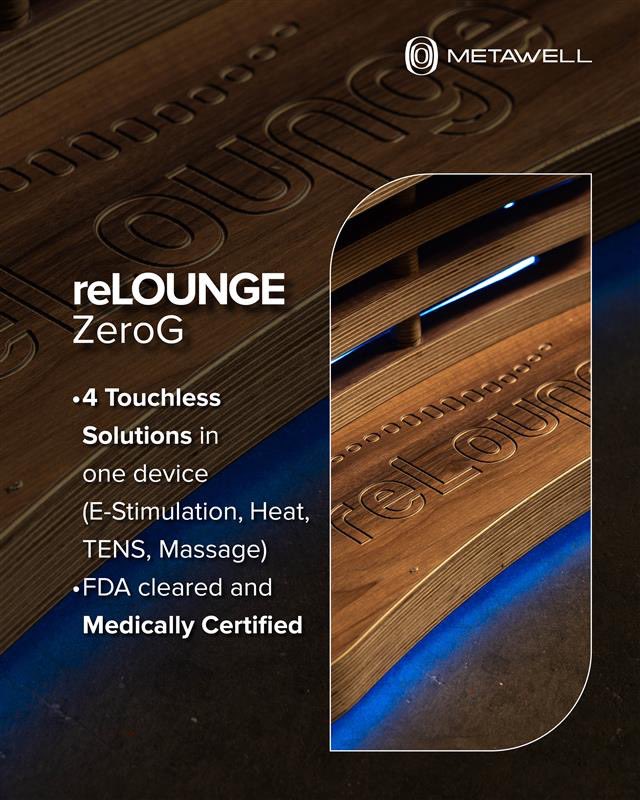 Back Pain? CANCELLED 🚫
Welcome to the easiest way to feel amazing with a pain free back with relounge ZeroG – The Future of Touchless Wellness! 💫

To learn more visit Metawell.io

#GharieniGroup #Metawell #TouchlessWellness #BackPain #BackPainRelief #reLounge