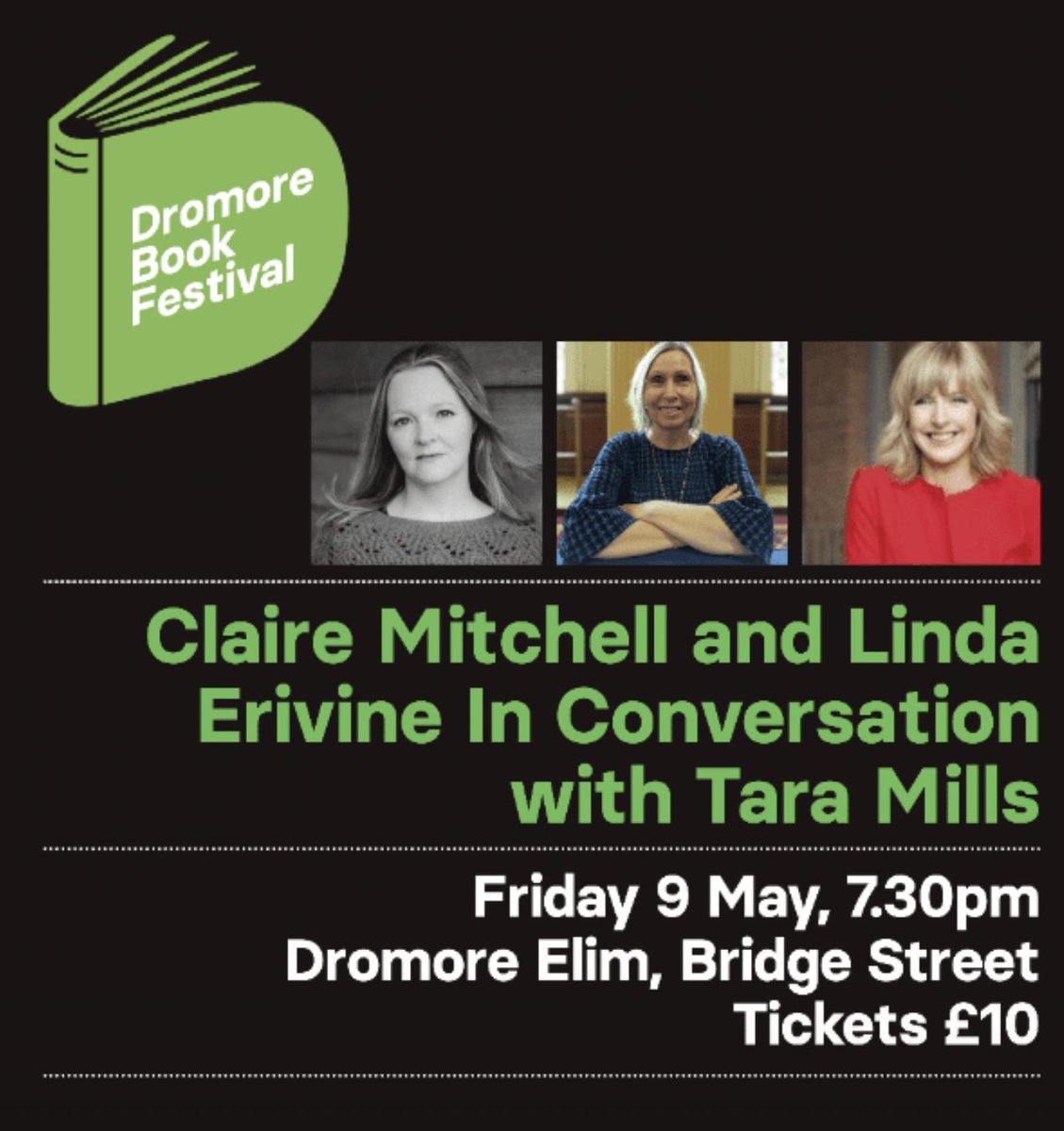 Claire Mitchell (@clairemitchell2) on Twitter photo Lovely event coming up on 9th May in Dromore Elim Church - <a href="/ErvineLinda/">Linda Ervine MBE</a> and myself in conversation with <a href="/taramillstv/">Tara Mills</a>.
Huge props to <a href="/BridgeBooksDro1/">Bridge Books Dromore Co Down 📚</a> for organising an amazing programme for the Dromore Book Festival!
ticketsource.co.uk/bridge-books/c… Lovely event coming up on 9th May in Dromore Elim Church - <a href="/ErvineLinda/">Linda Ervine MBE</a> and myself in conversation with <a href="/taramillstv/">Tara Mills</a>.
Huge props to <a href="/BridgeBooksDro1/">Bridge Books Dromore Co Down 📚</a> for organising an amazing programme for the Dromore Book Festival!
ticketsource.co.uk/bridge-books/c…