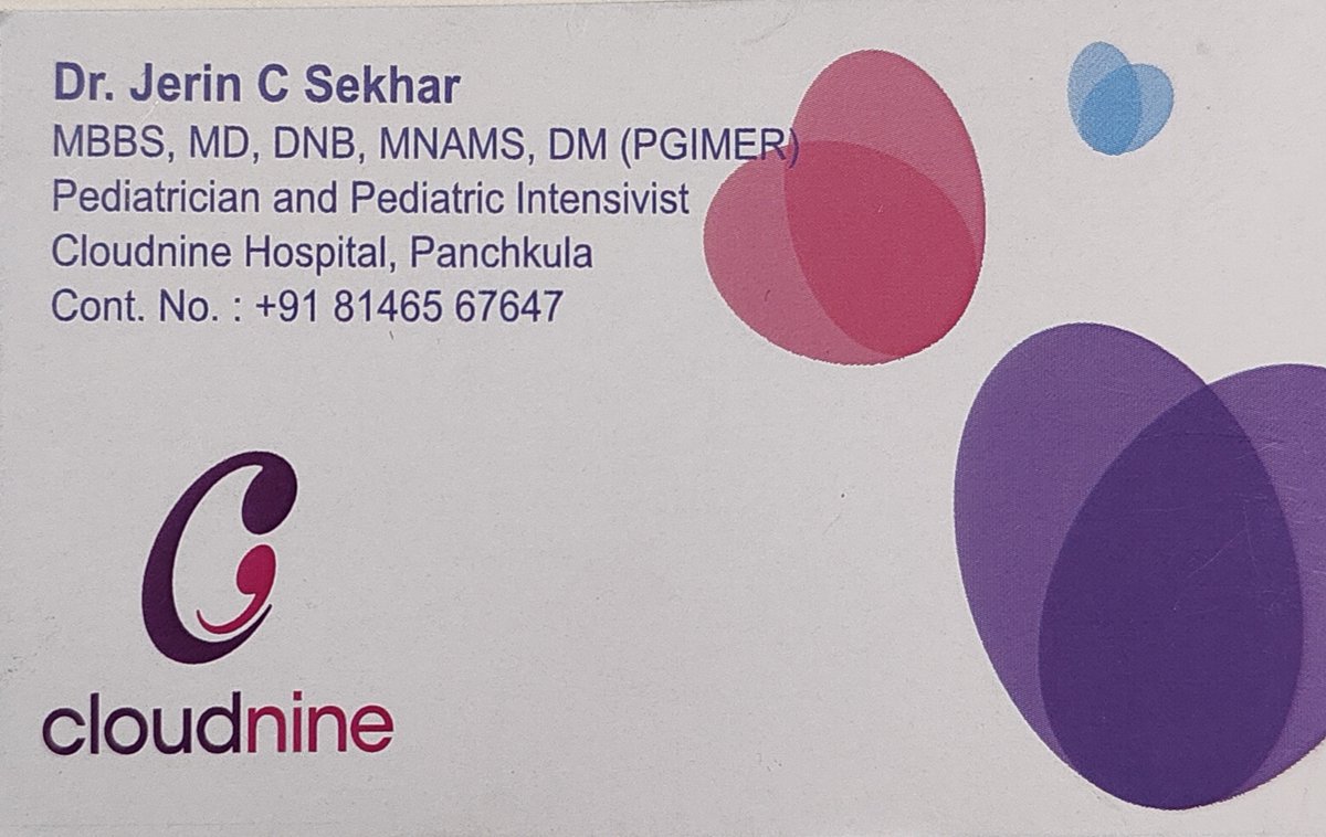 Excited to start my journey as a Consultant Pediatrician &amp; Pediatric Intensivist at Cloudnine Hospital, Panchkula, Haryana! Looking forward to providing the best care for little ones. 👶🩺
#newbeginnings #cloudninehospitals #Pediatrics #CriticalCare