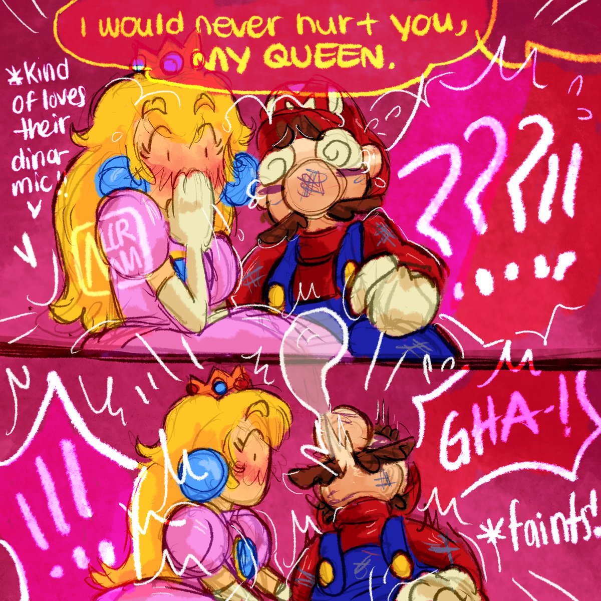 Alcram_art's tweet photo. Chap 6: NO! NO WAY!!
Part ( 5 / 5 ) #bowigui #bowserxluigi #luigixbowser
Mario’s disbelief has finally knocked him out! What will Luigi do seeing his brother faint? How will he confront Bowser and bring him to reason? Guess we’ll have to wait for next chapter! https://t.co/dVYkAfM4mT