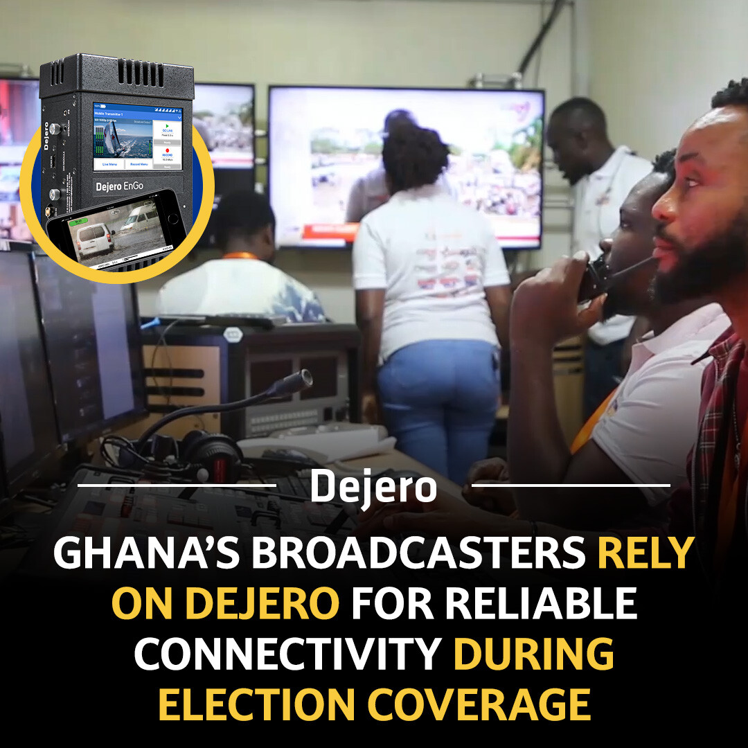 Major broadcasters across West Africa relied on Dejero solutions to deliver live coverage of the 2024 Ghana elections, ensuring their news correspondents had reliable connectivity when reporting from locations with limited network infrastructure.

Read on: hubs.ly/Q038Prr70