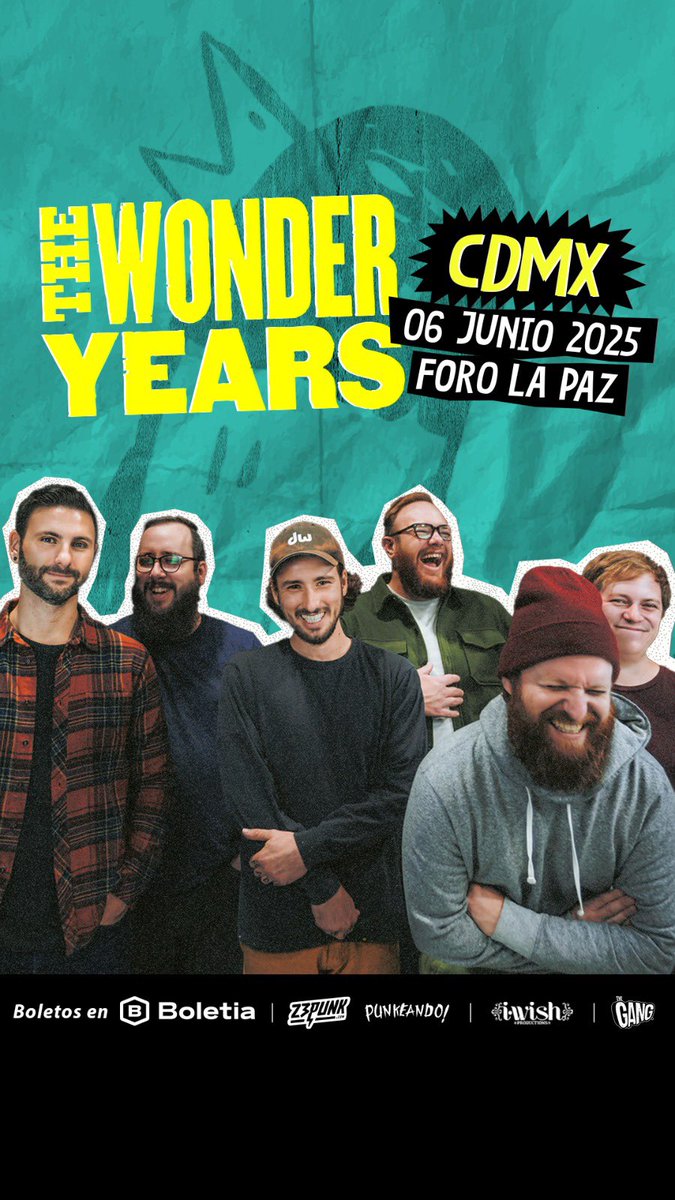 ¡The Wonder Years en la CDMX! 

06 de Junio Foro La Paz

The Gang