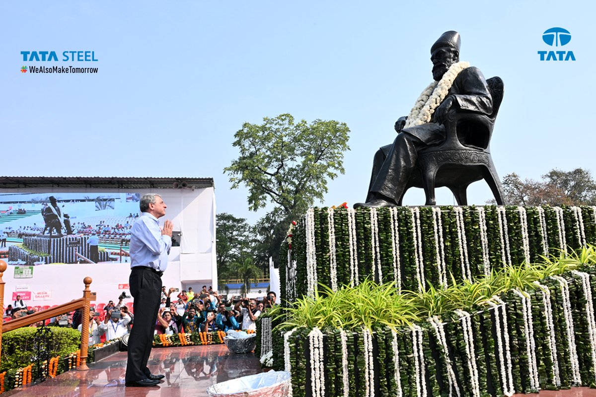 TataSteelLtd's tweet photo. Celebrating the 186th birth anniversary of the pioneer Jamsetji N. Tata! 🎉

This year’s theme of ‘Leadership in Market, Technology, Cost’—celebrated his bold legacy of innovation, market leadership, and sustainable growth that continues to drive us. 

Swipe to catch the Jamshedpur festivities in full swing!

#TataSteel #WeAlsoMakeTomorrow #JNTata #LegendLivesOn #Jamshedpur