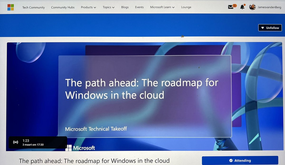 JamesvandenBerg's tweet image. Happening now the Path ahead:
The roadmap for Windows in the Cloud
#Windows11 #Windows365 #CloudPC #Cloud #WindowsInsiders #MVPBuzz 👍
On @MSTCommunity platform
