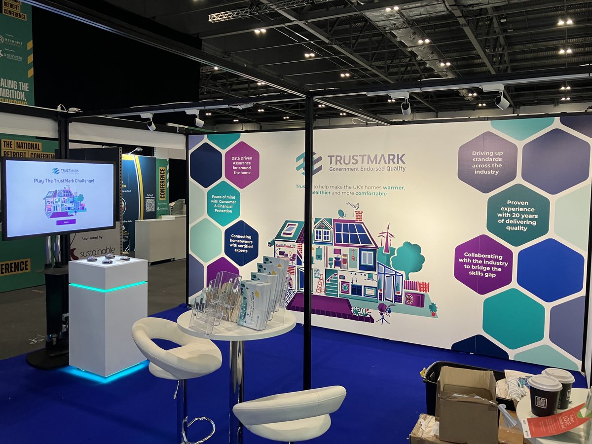 TrustMark (@trustmarkuk) on Twitter photo We're setting up the finishing touches for our stand at the 20th edition of <a href="/FuturebuildNow/">Futurebuild</a>, hosted at the @ExCeLLondon
We're located next to The National Retrofit Conference, curated by the <a href="/retrofitacademy/">The Retrofit Academy</a>, at Stand P40 to make a positive impact on the built environment 🏘️ We're setting up the finishing touches for our stand at the 20th edition of <a href="/FuturebuildNow/">Futurebuild</a>, hosted at the @ExCeLLondon
We're located next to The National Retrofit Conference, curated by the <a href="/retrofitacademy/">The Retrofit Academy</a>, at Stand P40 to make a positive impact on the built environment 🏘️