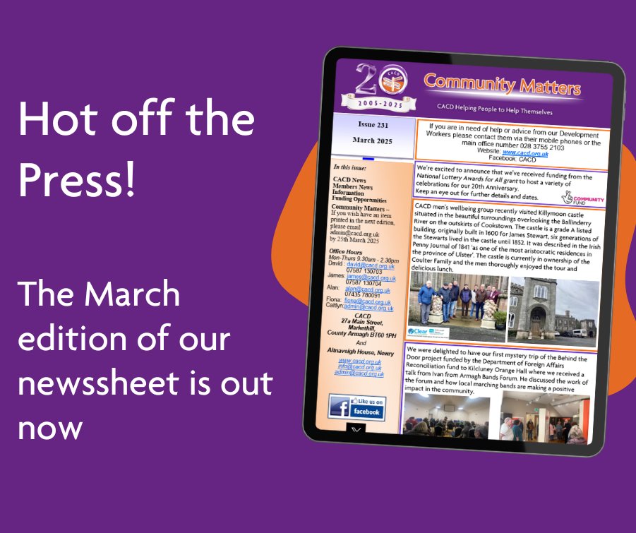 CoArmaghCommDev's tweet photo. Newssheet Out Now!

Check out this months Newssheet for latest events and funding opportunities.

➡  https://t.co/TQbYFf8947 https://t.co/iuNuGQIhnE