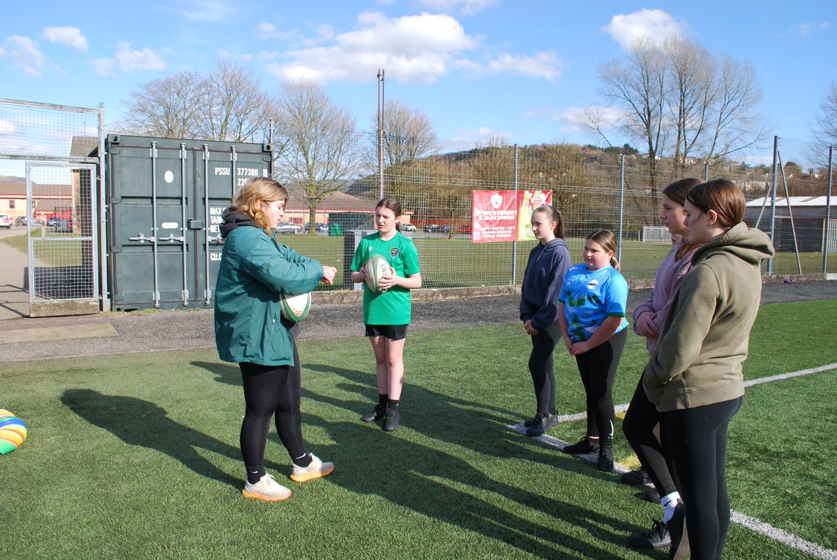 Today, and every Monday, 🏉 WRU rugby coach Amy Cule will be attending Cwmtawe to help our Year 7 &amp; 8 girls develop their 🏉 skills and encourage greater participation at the school and club level. #girlsrugby