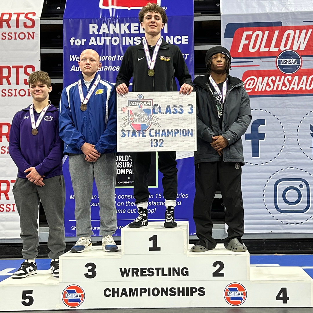 The <a href="/BulldogsKHS/">Kearney High School</a> Boys <a href="/KMOWrestle/">Kearney Wrestling</a> <a href="/KHSWrestling/">Kearney Wrestling</a>  team finished 6th at the '25 Class 3 state tournament on 4/1. Ryder Shelton garnered gold at 132 lbs. He was joined at the top spot by his teammate Carter Temple at 190 lbs.
