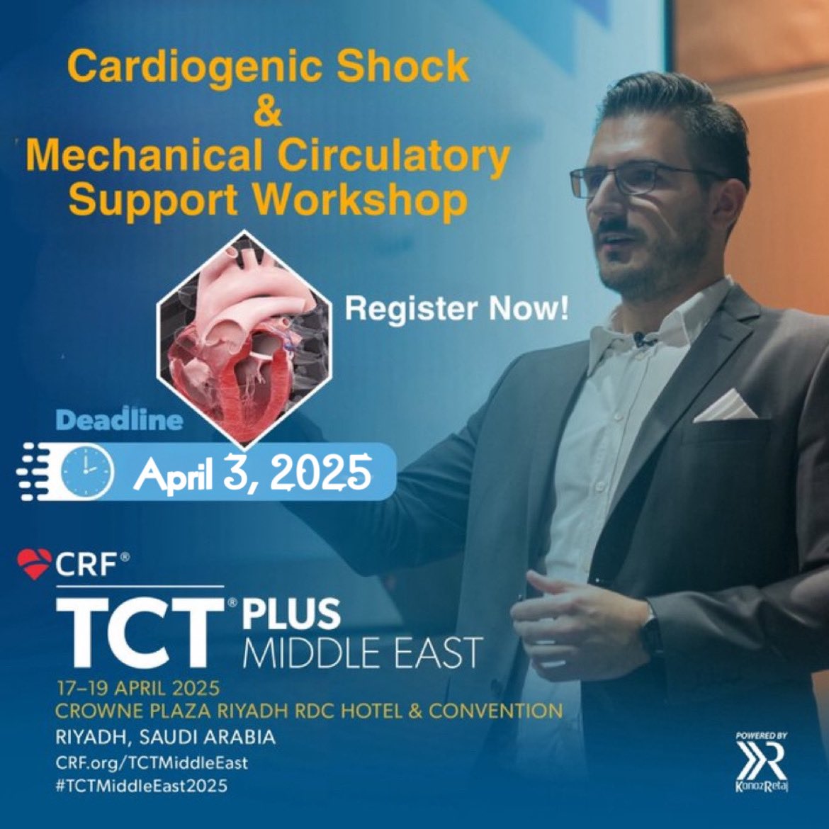 TCTME+ (@tct_me_) on Twitter photo Due to popular demand, the deadline has been extended to April 3️⃣⏳… 30 days to go
Register now:
<a href="/HRahbi/">Hazim Rahbi</a> <a href="/DrAmirKaki/">Amir Kaki, MD</a> <a href="/thiele_holger/">Holger Thiele</a>
<a href="/TCTConference/">TCT Conference</a> <a href="/crfheart/">Cardiovascular Research Foundation</a> <a href="/jgranadacrf/">Juan F. Granada</a> <a href="/mirvatalasnag/">MIЯVΛƬ #IC</a> <a href="/drptca/">Khaled AlShaibi</a> <a href="/AlkashkariWail/">Wail AlkashkariFSCAI,FPICSوائل القشقرى🇸🇦🇨🇦🇺🇲</a> <a href="/mmamas1973/">Mamas A. Mamas</a> <a href="/kfaraidy/">Dr.Khalid Al Faraidyالدكتور خالد الفرائضي</a> Due to popular demand, the deadline has been extended to April 3️⃣⏳… 30 days to go
Register now:
<a href="/HRahbi/">Hazim Rahbi</a> <a href="/DrAmirKaki/">Amir Kaki, MD</a> <a href="/thiele_holger/">Holger Thiele</a>
<a href="/TCTConference/">TCT Conference</a> <a href="/crfheart/">Cardiovascular Research Foundation</a> <a href="/jgranadacrf/">Juan F. Granada</a> <a href="/mirvatalasnag/">MIЯVΛƬ #IC</a> <a href="/drptca/">Khaled AlShaibi</a> <a href="/AlkashkariWail/">Wail AlkashkariFSCAI,FPICSوائل القشقرى🇸🇦🇨🇦🇺🇲</a> <a href="/mmamas1973/">Mamas A. Mamas</a> <a href="/kfaraidy/">Dr.Khalid Al Faraidyالدكتور خالد الفرائضي</a>
