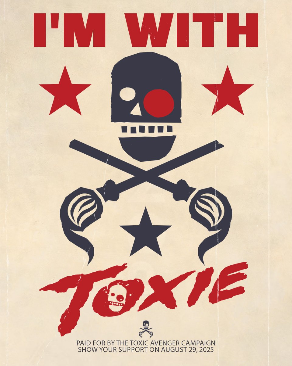 The hero we need NOW is coming... No capes. No corruption. Just radioactive justice.

The Toxic Avenger is spilling ONLY IN THEATERS 8.29.25 ☢️

#ImWithToxie