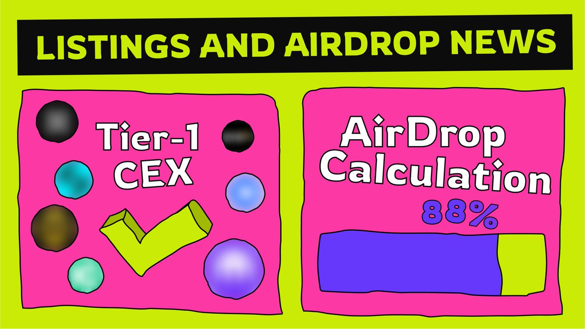 📰 Listings and AirDrop News 

The market is turning green, and we’re getting closer to the final stage!

✅ Tier-1 CEX: 

We have successfully secured agreements with several top-tier centralized exchanges (CEX). Currently, we are finalizing the details, including exact listing