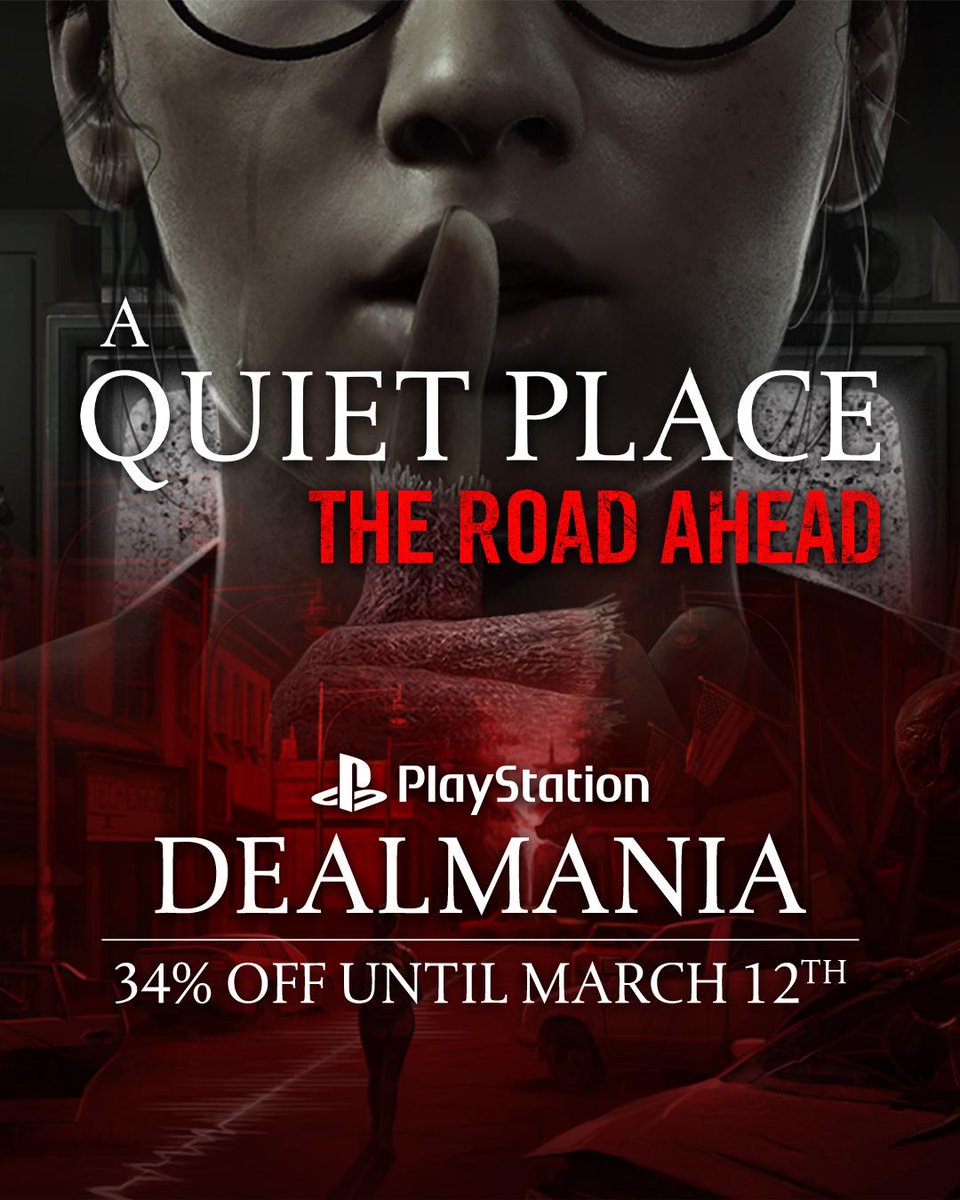 Can you survive in complete silence? 🏃‍♂️💀
Be quiet and save yourself! 

A Quiet Place: The Road Ahead is now available at an incredible price with a 34% off on PlayStation store!