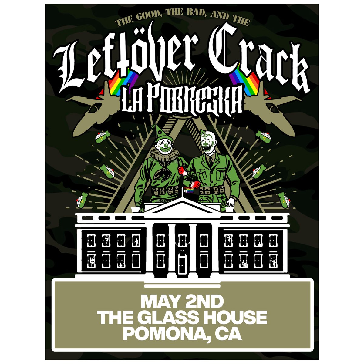 LEFTÖVER CRACK with La Pobreska at The Glass House on May 2, 2025! Doors at 7 PM, show at 8 PM. Tickets are on sale now! 🎟️ link.dice.fm/z29a5f62a981