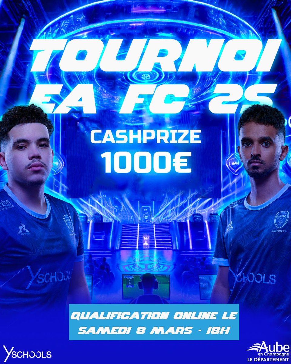 ESTAC Esports (@estac_esports) on Twitter photo ๐๐ก๐ช๐จ ๐ฆ๐ช๐ ๐ฑ ๐๐ค๐ช๐ง๐จ ๐ฅ๐ค๐ช๐ง ๐ฉ๐๐ฃ๐ฉ๐๐ง ๐๐ ๐ง๐๐ข๐ฅ๐ค๐ง๐ฉ๐๐ง ๐ญ๐ฌ๐ฌ๐ฌโฌ ๐ฐ
Inscris-toi vite ici : bit.ly/tournoiederby
๐ฎ Tournoi de qualification EA FC 25
๐ Online
๐ Samedi 8 mars
๐ก A partir de 18h00
#TeamESTAC #eligue1mcdonalds ๐ตโช๏ธ ๐๐ก๐ช๐จ ๐ฆ๐ช๐ ๐ฑ ๐๐ค๐ช๐ง๐จ ๐ฅ๐ค๐ช๐ง ๐ฉ๐๐ฃ๐ฉ๐๐ง ๐๐ ๐ง๐๐ข๐ฅ๐ค๐ง๐ฉ๐๐ง ๐ญ๐ฌ๐ฌ๐ฌโฌ ๐ฐ
Inscris-toi vite ici : bit.ly/tournoiederby
๐ฎ Tournoi de qualification EA FC 25
๐ Online
๐ Samedi 8 mars
๐ก A partir de 18h00
#TeamESTAC #eligue1mcdonalds ๐ตโช๏ธ