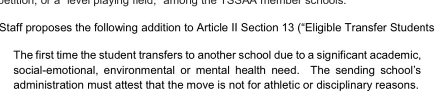 The TSSAA legislative council has agreed, via 8-4 vote, to approve the concept of a one-time transfer rule given that all final wording/stipulations be approved at their next meeting in April.