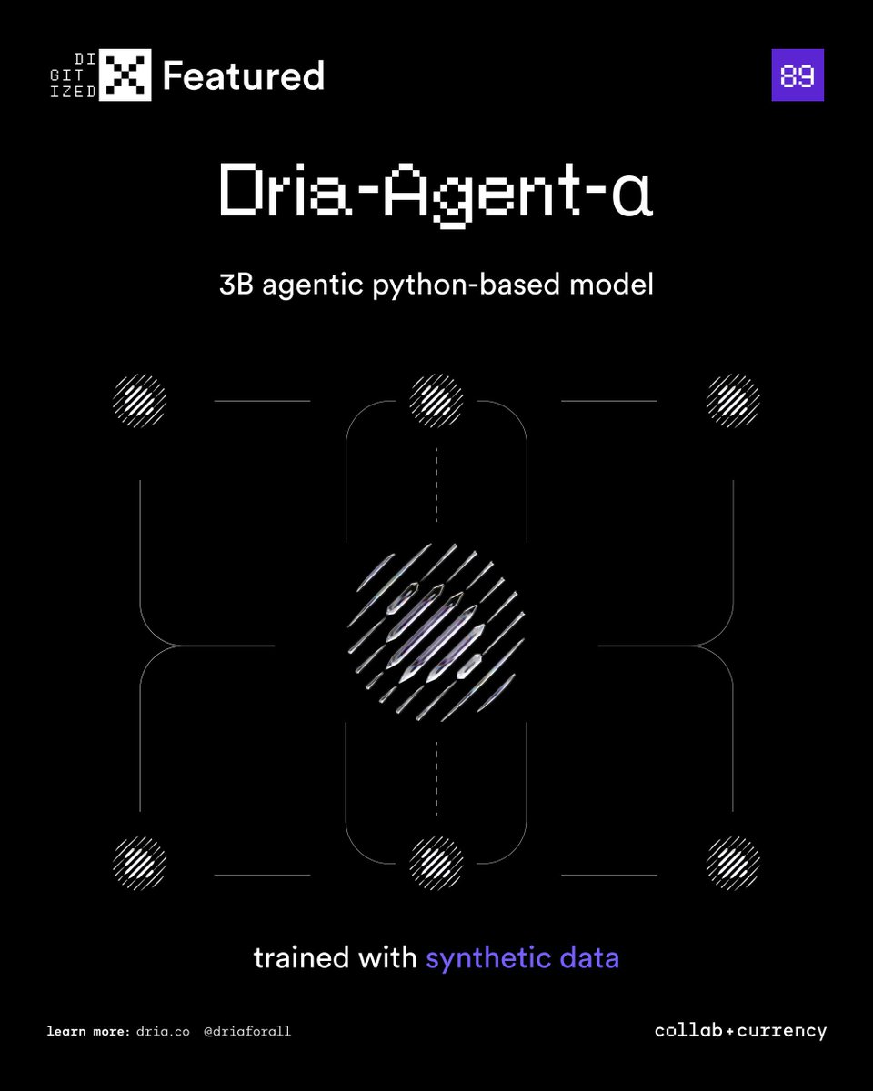 Quick Guide to Running a #Dria Node 👀

Overview: 👇

Dria is the only synthetic data infrastructure that you can balance data quality, diversity, and complexity all together in a single interface.

A framework for creating, managing, and orchestrating synthetic data pipelines.