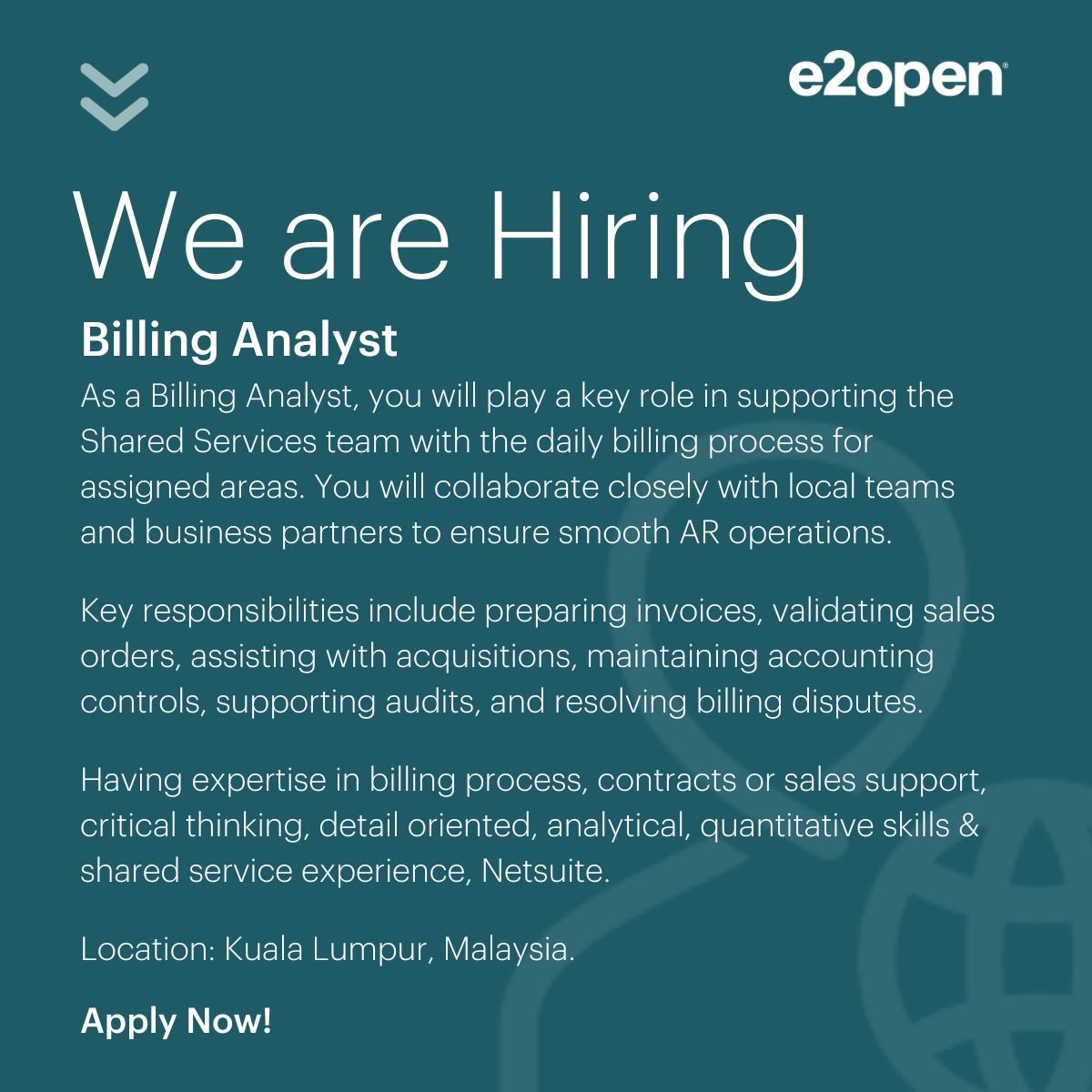 ❕ e2open is Hiring❕

📌 Billing Analyst

✅ Apply here: lnkd.in/gkjDVCC5