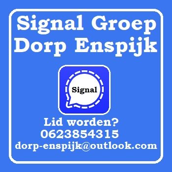 Vanaf heden is er voor Enspijk ook een groep op Signal.