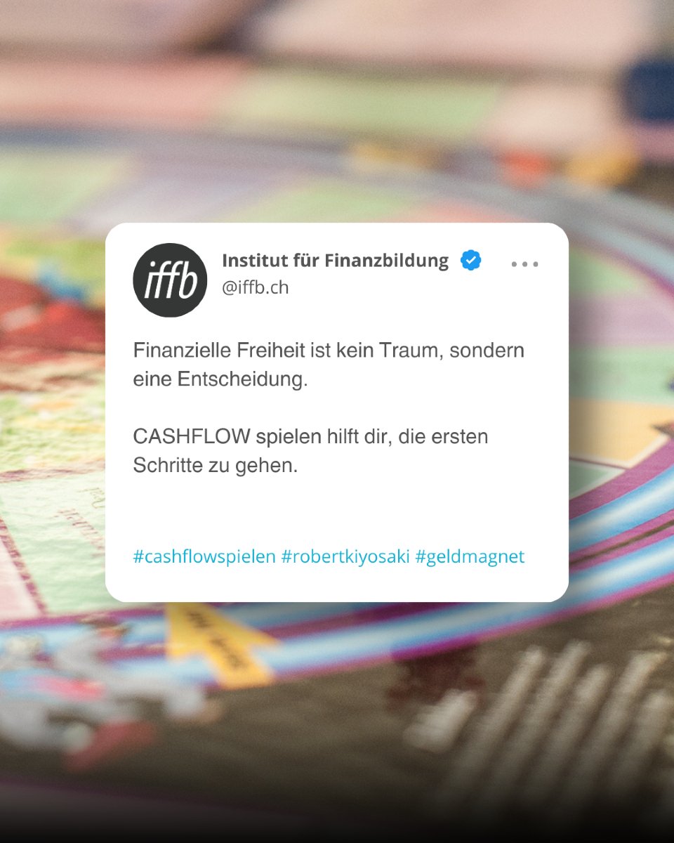 iffb_ch's tweet photo. Finanzielle Freiheit ist kein Traum, sondern eine Entscheidung!

CASHFLOW spielen gibt dir die Möglichkeit, die ersten Schritte in Richtung finanzielle Freiheit zu gehen – spielerisch, interaktiv und mit echten Erkenntnissen, die dein Mindset verändern!
ℹ️https://t.co/4H19RcLJm0 https://t.co/YituIwINUC
