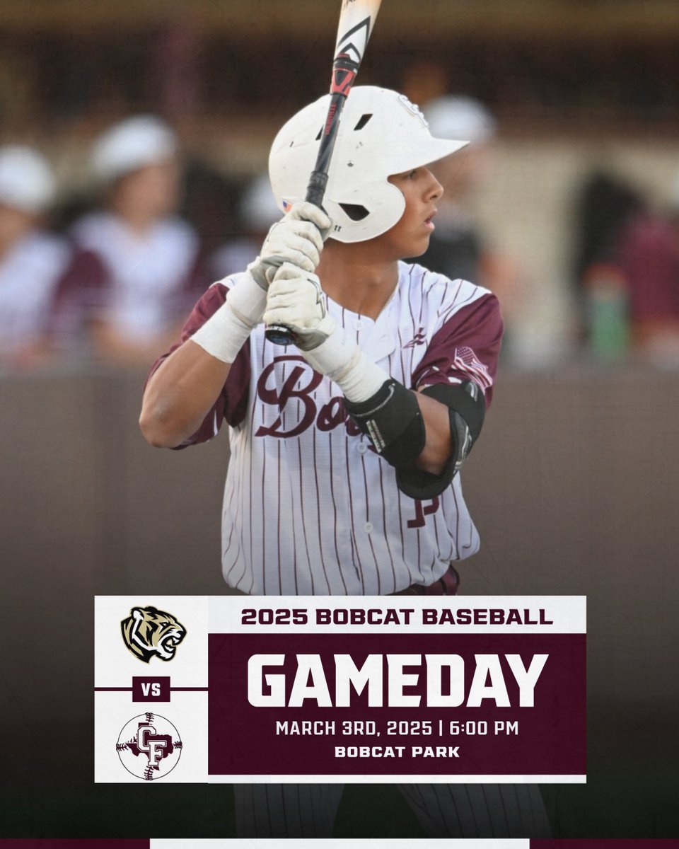 GAME #11⚡️

🆚 Cypress Park Tigers
🏟️ Bobcat Park
🕕 6pm
🎟️ bit.ly/CyPark3-3

#beCATS | #BFND | 🐾⚾️