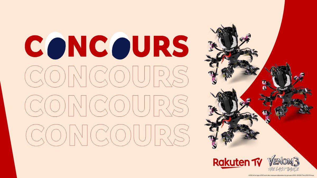 RakutenFrance's tweet image. CONCOURS 🥳

À l’occasion de la sortie de VENOM 3 : THE LAST DANCE en VOD, à l’achat et en location, tentez de remporter 3 sets LEGO® Marvel Groot Venomisé ! 🖤

Pour participer :
- RT ce post + follow @RakutenFrance
- Dites-nous votre personnage Marvel préféré !

TAS le 10/03…