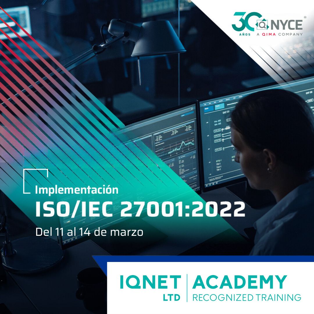 NYCE_MX's tweet image. 💼🔒 ¡Prepárate para dominar la seguridad de la información con nuestro Curso de Implementación de la Norma ISO/IEC 27001:2022, con reconocimiento #iQNET!

Conviértete en experto y asegura la confidencialidad, integridad y disponibilidad de los datos en tu organización.