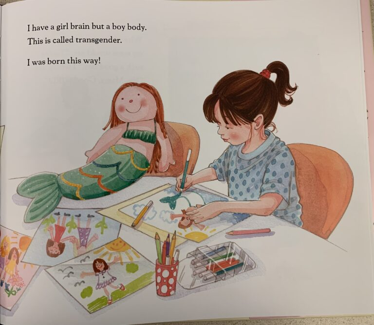 There is no grown-up version of gender ideology. What you see in the pages of propagandistic children's books is the whole of the claim. 

It's all desperate sophistry and cluster B manipulation in whatever guise it takes -- whether it's spouted by philosophers credentialed by