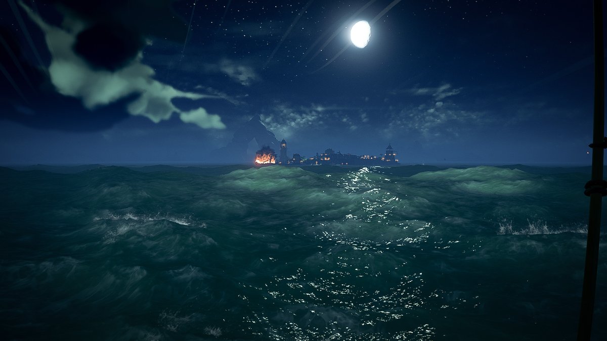 WyattOreste's tweet photo. Burning at Port Merrick
#SeaOfThieves #BeMorePirate #SoTShot https://t.co/ec9EH3n7r0