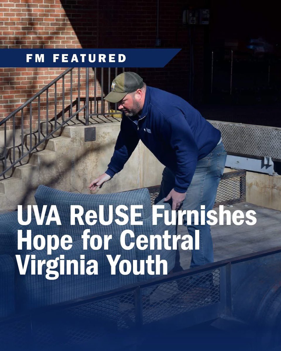 For seven years, UVA Facilities Management has repurposed surplus goods in good shape through the ReUSE Store, which serves as a neighborhood thrift shop for area nonprofits, such as Elk Hill, a Central Virginia nonprofit for youth.

news.virginia.edu/content/uva-re…