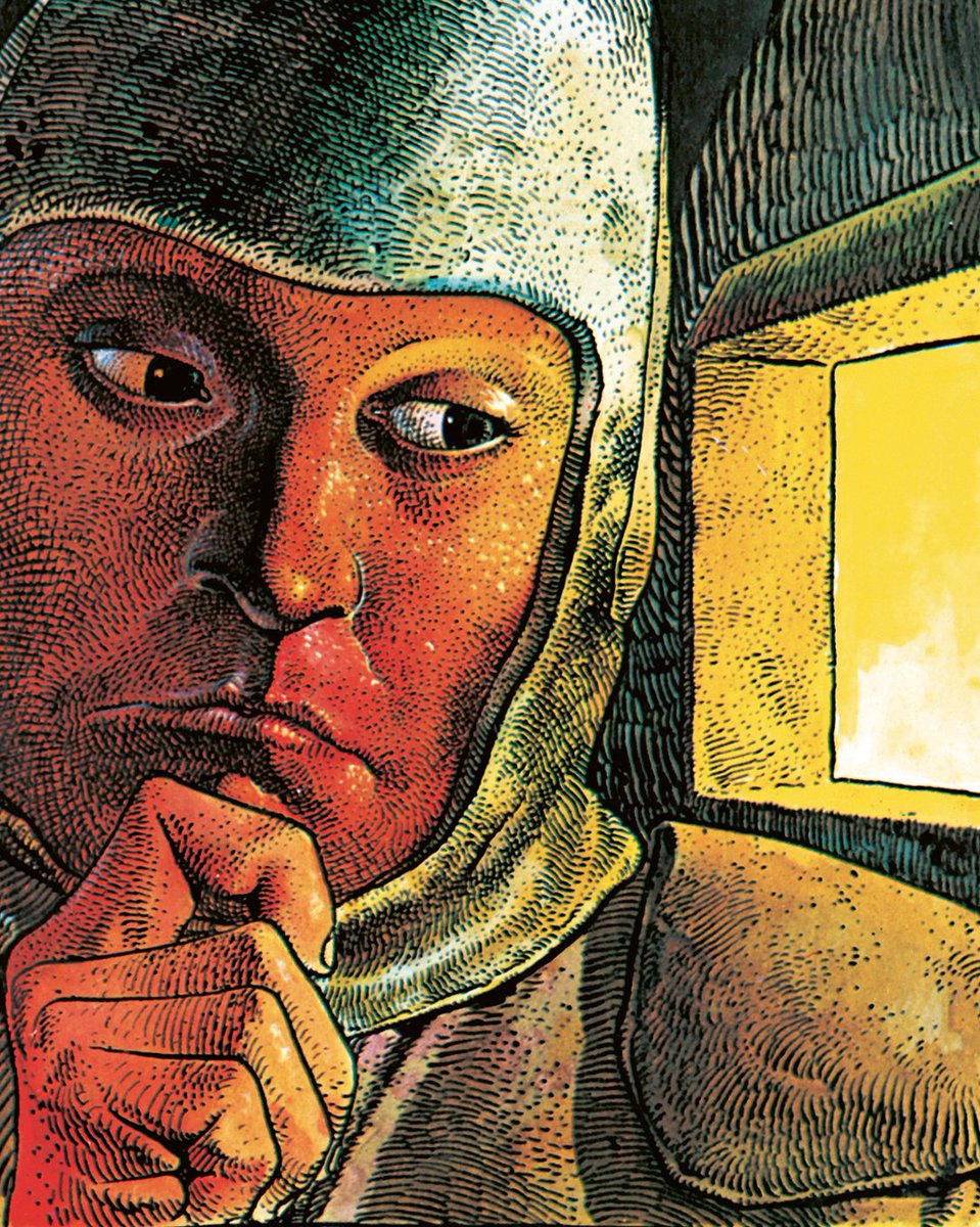 It's #MoebiusMonday. Time to sit and wonder what the hell is going on.

Artwork by Mœbius from "Harzakc", Arzach (1975).