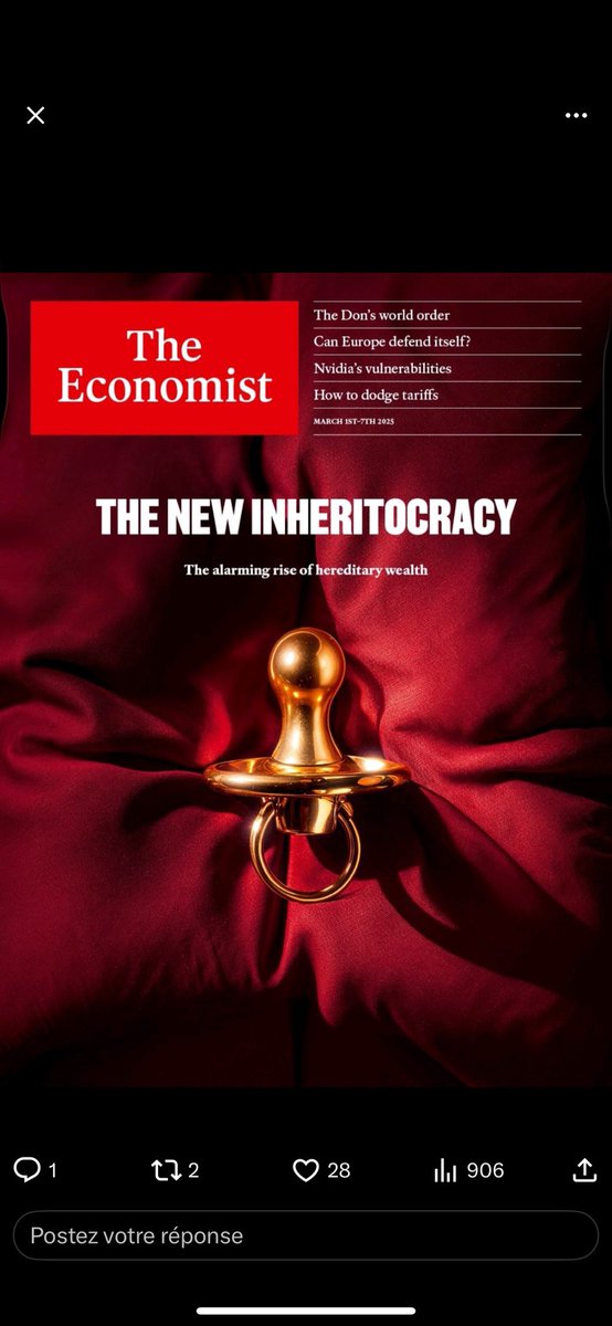 Je me sens moins seule d’un coup.. quand LA référence de la presse économique met en lumière l’avènement des héritiers versus la méritocratie!