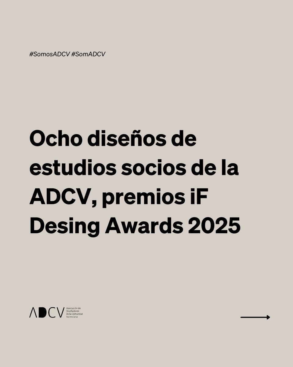 ADCV (@adcv_com) on Twitter photo Los <a href="/iFDESIGNAWARD/">iF DESIGN</a> Awards 2025 premian 8 diseños de estudios socios de la ADCV: <a href="/estudiHac/">estudi{H}ac</a> (2), <a href="/ramon_esteve/">Ramón Esteve</a> Estudio, <a href="/pimpamestudio/">PIMPAM STUDIO</a>, Alegre Design, PerezOchando, Santiago Sevillano y <a href="/YONOH/">YONOH</a> Studio. ¡¡Enhorabuena!!🔝🔝
#SomosADCV #SomADCV #ifawards25 #PremiosDiseño
(1/5) Los <a href="/iFDESIGNAWARD/">iF DESIGN</a> Awards 2025 premian 8 diseños de estudios socios de la ADCV: <a href="/estudiHac/">estudi{H}ac</a> (2), <a href="/ramon_esteve/">Ramón Esteve</a> Estudio, <a href="/pimpamestudio/">PIMPAM STUDIO</a>, Alegre Design, PerezOchando, Santiago Sevillano y <a href="/YONOH/">YONOH</a> Studio. ¡¡Enhorabuena!!🔝🔝
#SomosADCV #SomADCV #ifawards25 #PremiosDiseño
(1/5)