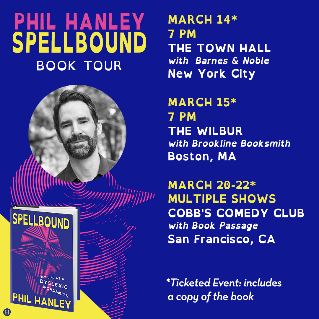 Henry Holt & Company (@henryholt) on Twitter photo 🎤✨ Exciting News!!! <a href="/PhilMhanley/">Phil Hanley</a> is hitting the road and going on a book tour to discuss his upcoming memoir #Spellbound! Join Phil as he shares his unique path in an event that promises to be memorable and filled with laughter get your tickets now 🎟️😂! bit.ly/4h8Jqsq 🎤✨ Exciting News!!! <a href="/PhilMhanley/">Phil Hanley</a> is hitting the road and going on a book tour to discuss his upcoming memoir #Spellbound! Join Phil as he shares his unique path in an event that promises to be memorable and filled with laughter get your tickets now 🎟️😂! bit.ly/4h8Jqsq