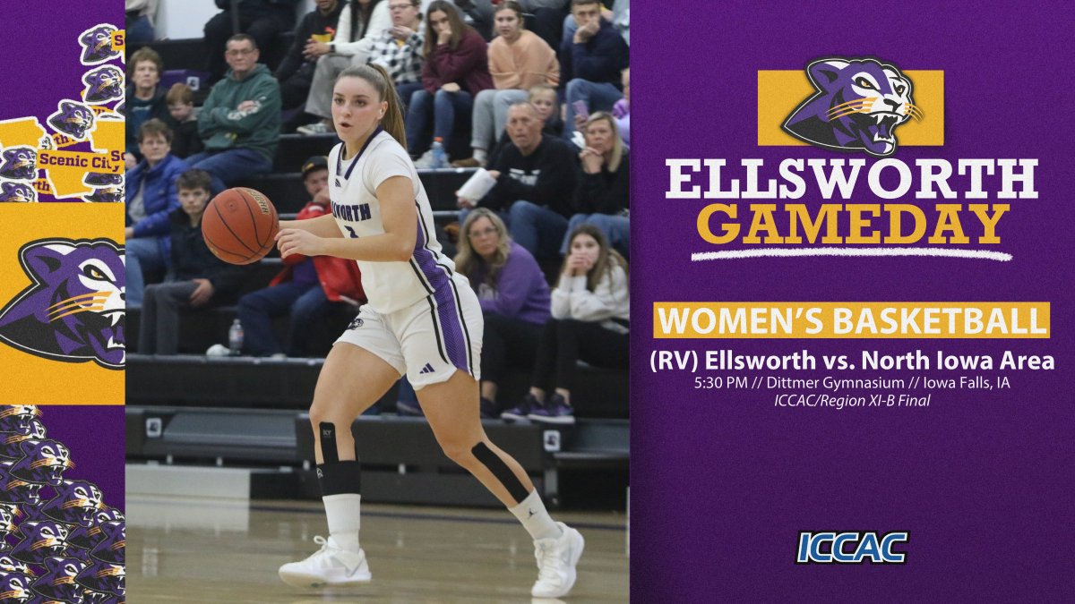 𝐆𝐀𝐌𝐄𝐃𝐀𝐘🏀

A spot in a North Central District title game is on the line this afternoon.

🆚 North Iowa Area
🕠 5:30 PM
📍 Dittmer Gymnasium
💻 youtube.com/@EllsworthComm…