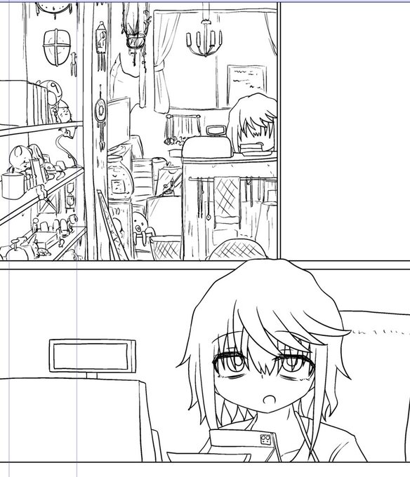 アンティークショップの店員さん 