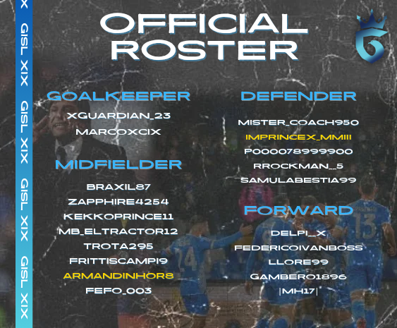 🚨🔜 𝐎𝐅𝐅𝐈𝐂𝐈𝐀𝐋 𝐑𝐎𝐒𝐓𝐄𝐑 🔵⚪️