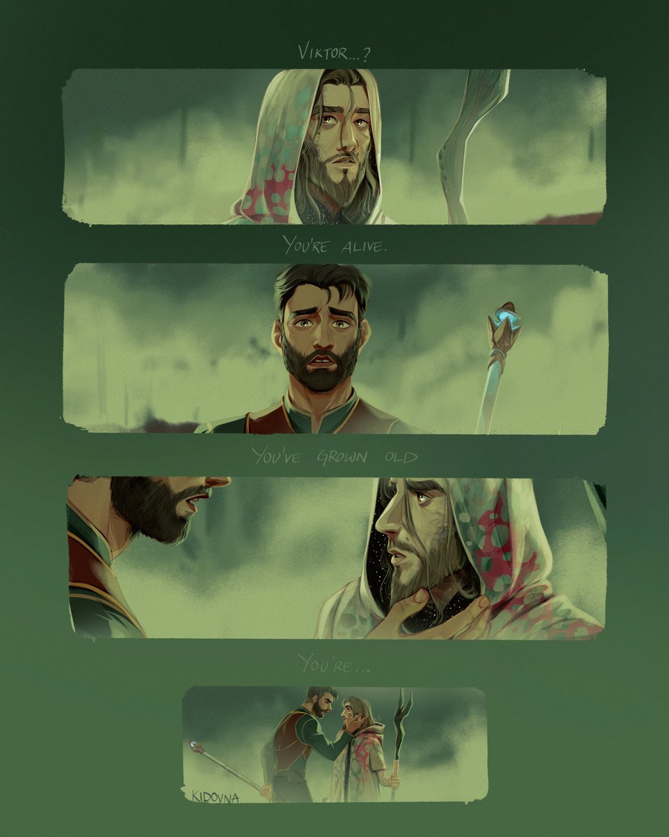 kidovna's tweet photo. mage viktor meets a jayce from a timeline where the illness claimed viktor naturally 🧵 #jayvik #arcane https://t.co/olInWtw0lo