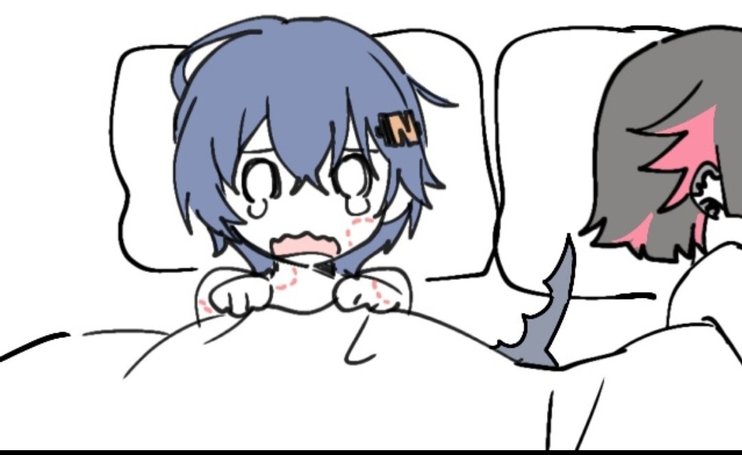 Average morning waking up next to the shark

He's quite playful