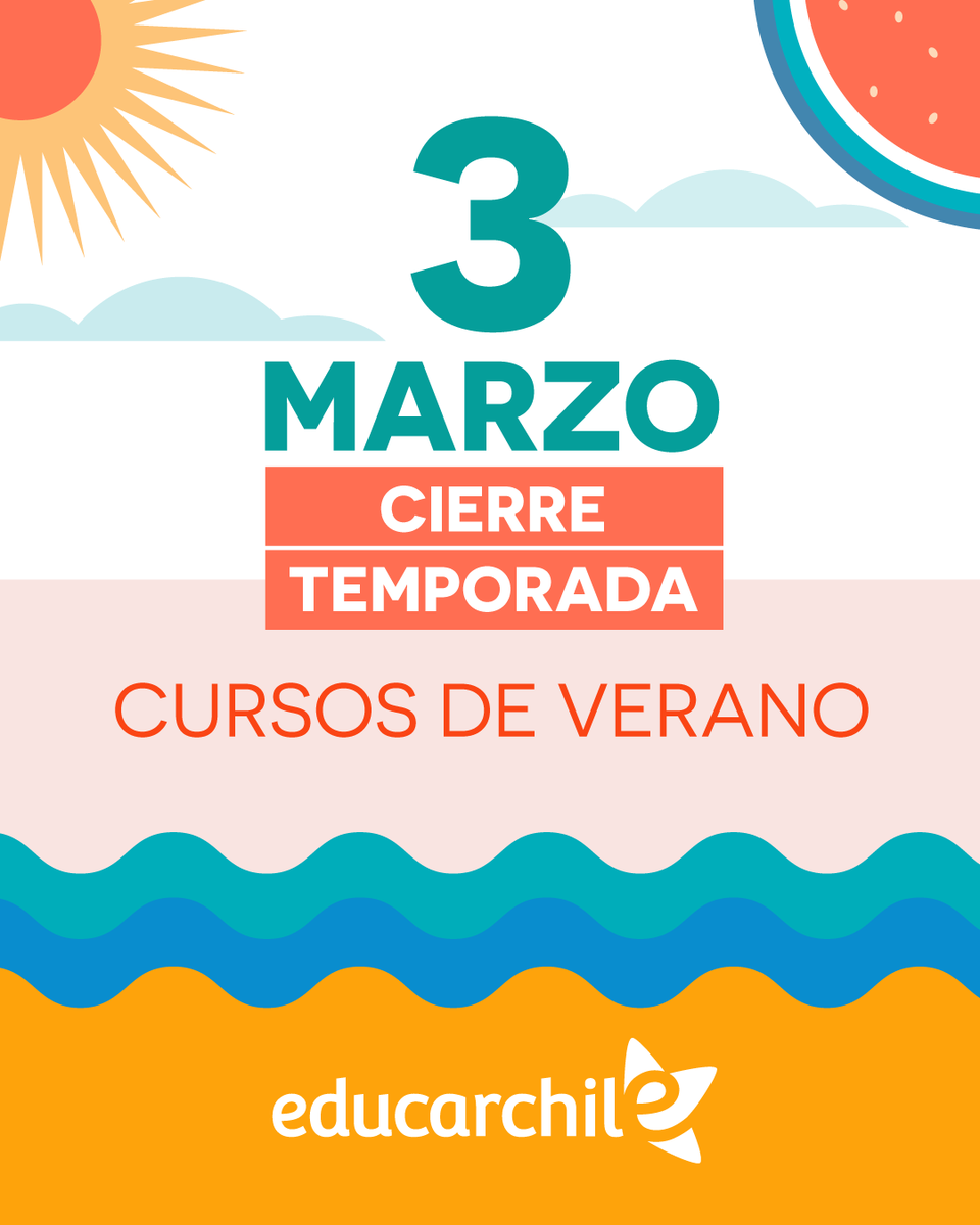 ⌛¡Recuerda que hoy es el cierre de los cursos de verano!⌛Si te inscribiste en uno de nuestros programas formativos, te recordamos que hasta hoy puedes finalizarlo. ¿Cómo hacerlo?
📌Sube tu actividad o tarea.
📌Responde la encuesta de satifacción.
📌Descarga tu certificado