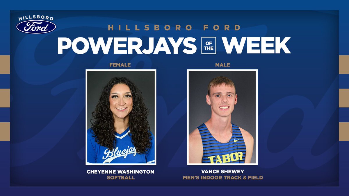 Tabor College Athletics (@gotaborbluejays) on Twitter photo ๐๐๐ก๐ก๐จ๐๐ค๐ง๐ค ๐๐ค๐ง๐ ๐๐ค๐ฌ๐๐ง๐
๐๐ฎ๐จ ๐ค๐ ๐ฉ๐๐ ๐๐๐๐ ๐ฅ
๐พ๐๐๐ฎ๐๐ฃ๐ฃ๐ ๐๐๐จ๐๐๐ฃ๐๐ฉ๐ค๐ฃ & ๐๐๐ฃ๐๐ ๐๐๐๐ฌ๐๐ฎ
Great job to these two athletes that have put in the work and effort to represent Tabor in a way that makes us #ProudToBeABluejay! ๐๐๐ก๐ก๐จ๐๐ค๐ง๐ค ๐๐ค๐ง๐ ๐๐ค๐ฌ๐๐ง๐
๐๐ฎ๐จ ๐ค๐ ๐ฉ๐๐ ๐๐๐๐ ๐ฅ
๐พ๐๐๐ฎ๐๐ฃ๐ฃ๐ ๐๐๐จ๐๐๐ฃ๐๐ฉ๐ค๐ฃ & ๐๐๐ฃ๐๐ ๐๐๐๐ฌ๐๐ฎ
Great job to these two athletes that have put in the work and effort to represent Tabor in a way that makes us #ProudToBeABluejay!