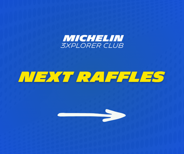 Michelin3XPLR's tweet photo. 🔵 Michelin 3xplorer Club - Holders Raffles 🟡

Get ready for the next M3C raffles:

🔹 24H of Le Mans VIP Experience 🏎️
🔹 Michelin Guide Ceremony in Frankfurt 🍽️
🔹 Michelin Goodies Raffle 🎁

👀 And in May? One of your favorite raffles is making a comeback… Stay tuned!