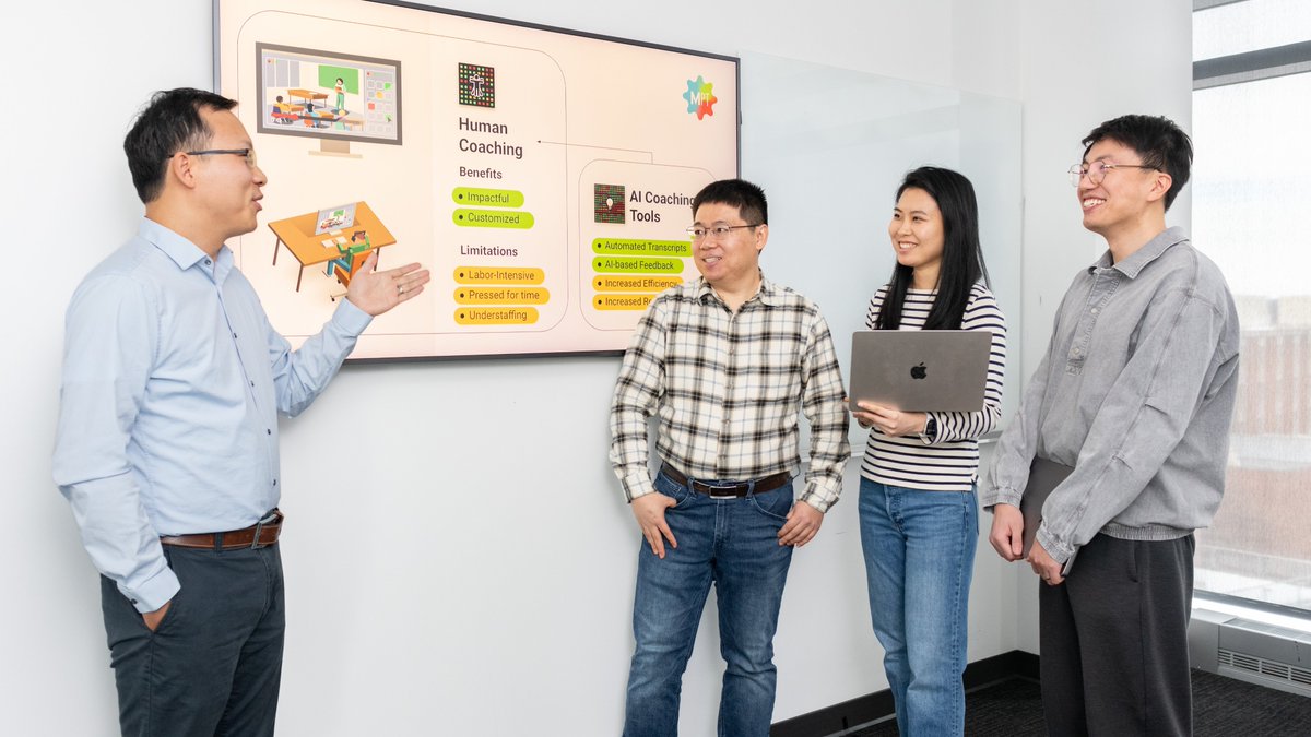 UMIACS (@umiacs) on Twitter photo Jing Liu (<a href="/DrJingLiu/">Jing Liu</a>) pictured left, is an assistant professor <a href="/UMDCollegeofEd/">UMD College of Education</a> and the project's lead PI.
His co-PIs include Wei Ai (<a href="/pdadewei/">Wei Ai</a>) from <a href="/INFOCollegeUMD/">UMD College of Information</a> & <a href="/umiacs/">UMIACS</a>, Heather Hill <a href="/hgse/">Harvard Graduate School of Education (HGSE)</a>, and Dora Demszky (<a href="/ddemszky/">Dora Demszky</a>) <a href="/StanfordEd/">Stanford Graduate School of Education</a>.
Read the story: go.umd.edu/1wxk Jing Liu (<a href="/DrJingLiu/">Jing Liu</a>) pictured left, is an assistant professor <a href="/UMDCollegeofEd/">UMD College of Education</a> and the project's lead PI.
His co-PIs include Wei Ai (<a href="/pdadewei/">Wei Ai</a>) from <a href="/INFOCollegeUMD/">UMD College of Information</a> & <a href="/umiacs/">UMIACS</a>, Heather Hill <a href="/hgse/">Harvard Graduate School of Education (HGSE)</a>, and Dora Demszky (<a href="/ddemszky/">Dora Demszky</a>) <a href="/StanfordEd/">Stanford Graduate School of Education</a>.
Read the story: go.umd.edu/1wxk