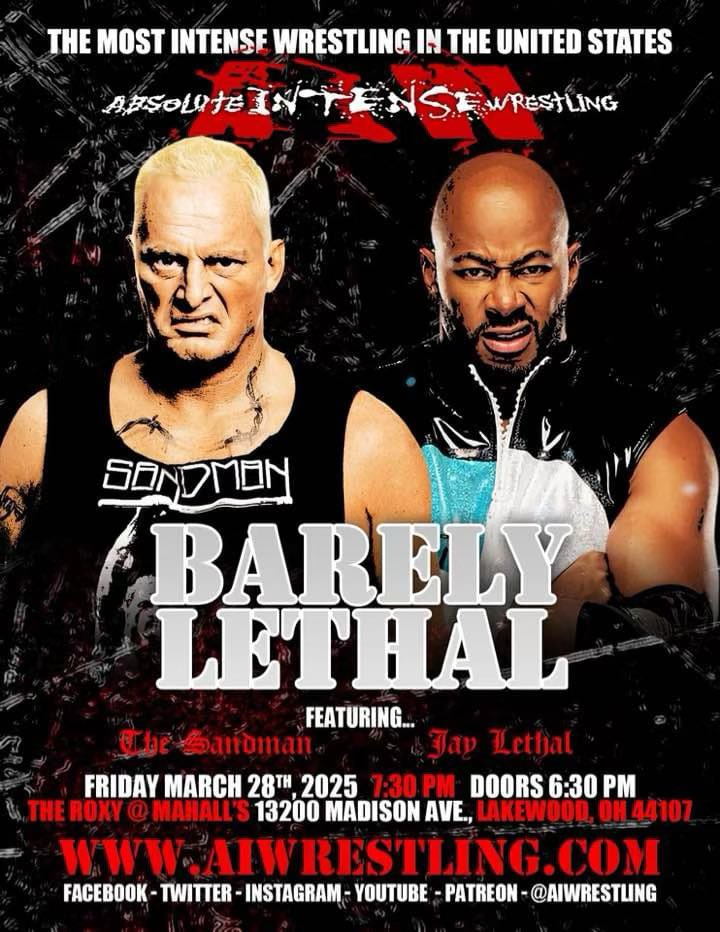 aiwrestling's tweet image. 3/28 Lakewood, Ohio
Get in free to @emonightCLE immediately following AIW with proof of your AIW ticket purchase. 
@Mahalls20Lanes 
Tickets: link.dice.fm/c1079043818b?d…