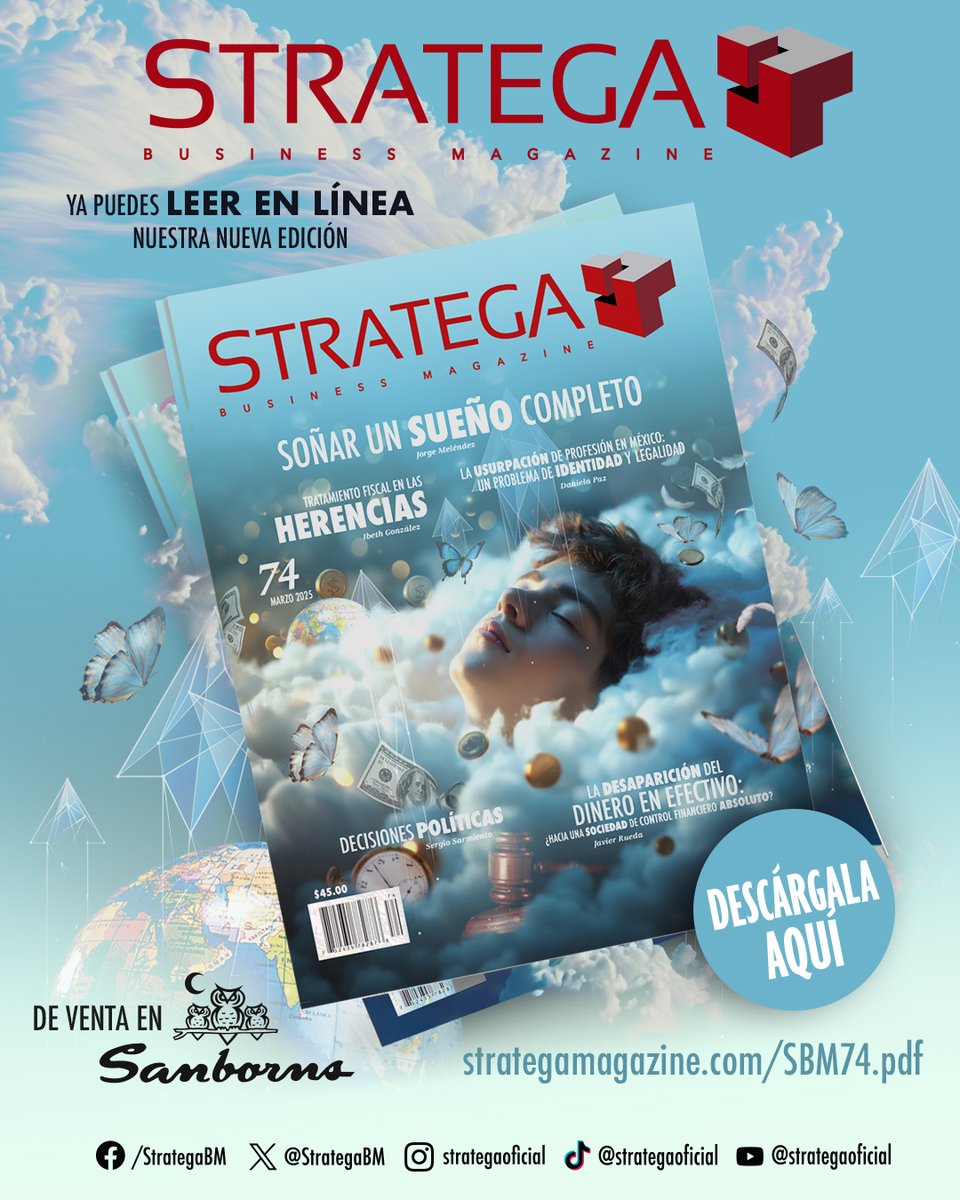 ✨¡Ya puedes leer en línea nuestra nueva edición!✨
#StrategaMagazine
-----------
Descárgala aquí:
strategamagazine.com/SBM74.pdf