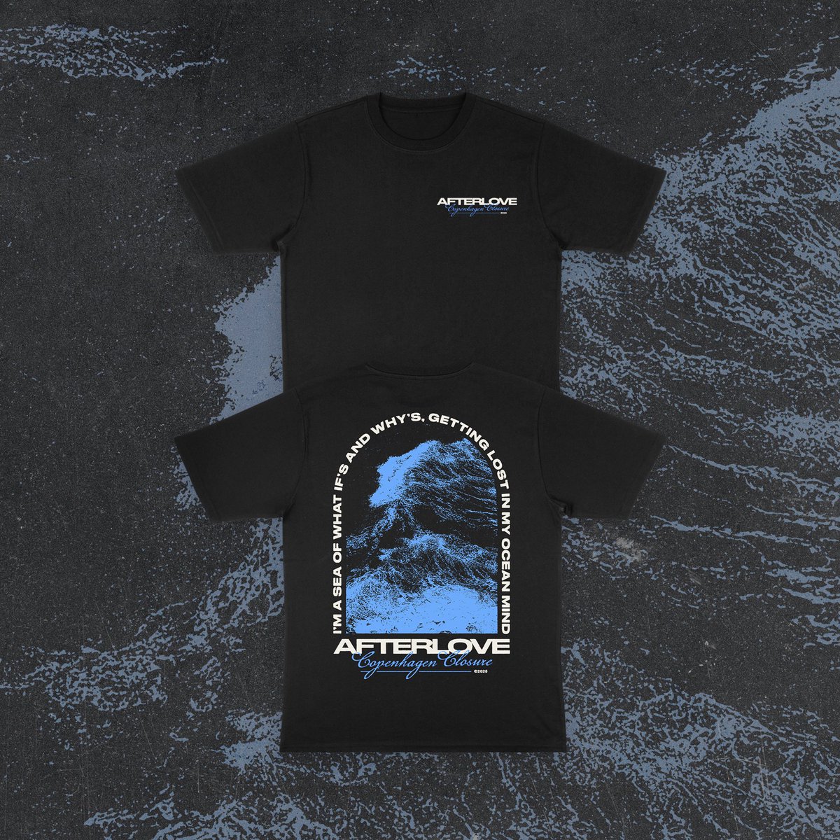 second tee design for afterlove, available to pre order now 💙

primecollective.dk/webshop/