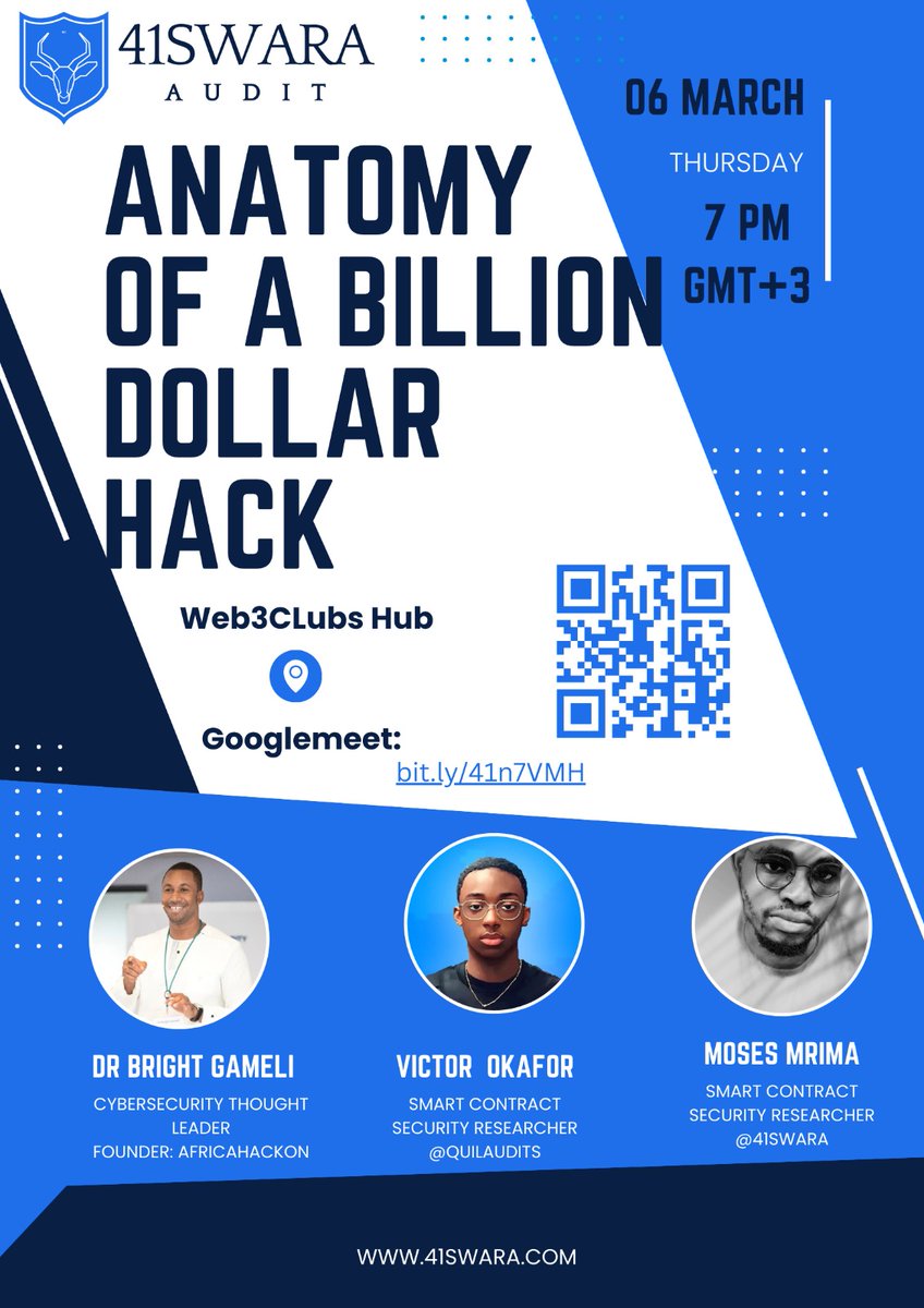 Join us this Thursday as we dive deep into the ByBit hack. Get insights from both the cyberscurity and Blockchain security perspective and how to build a secure Blockchain ecosystem.
Speakers: <a href="/BRIGHTZEED/">Bright Mawudor,PhD</a> <a href="/kvltbyte/">Mrima</a>. <a href="/turvec_dev/">Victor Okafor</a>
RSVP: calendar.app.google/j2V3ELiCn9tYkw…