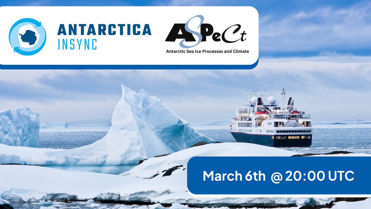 THIS WEEK: Join us at the ASPeCt – Antarctica InSync Meeting for an engaging and inspiring discussion on the exciting opportunities ahead.

📅 March 6th @ 20:00 UTC
🔗Join Here: awi.webex.com/awi/j.php?MTID…

<a href="/ASPeCt_seaice/">ASPeCt</a>