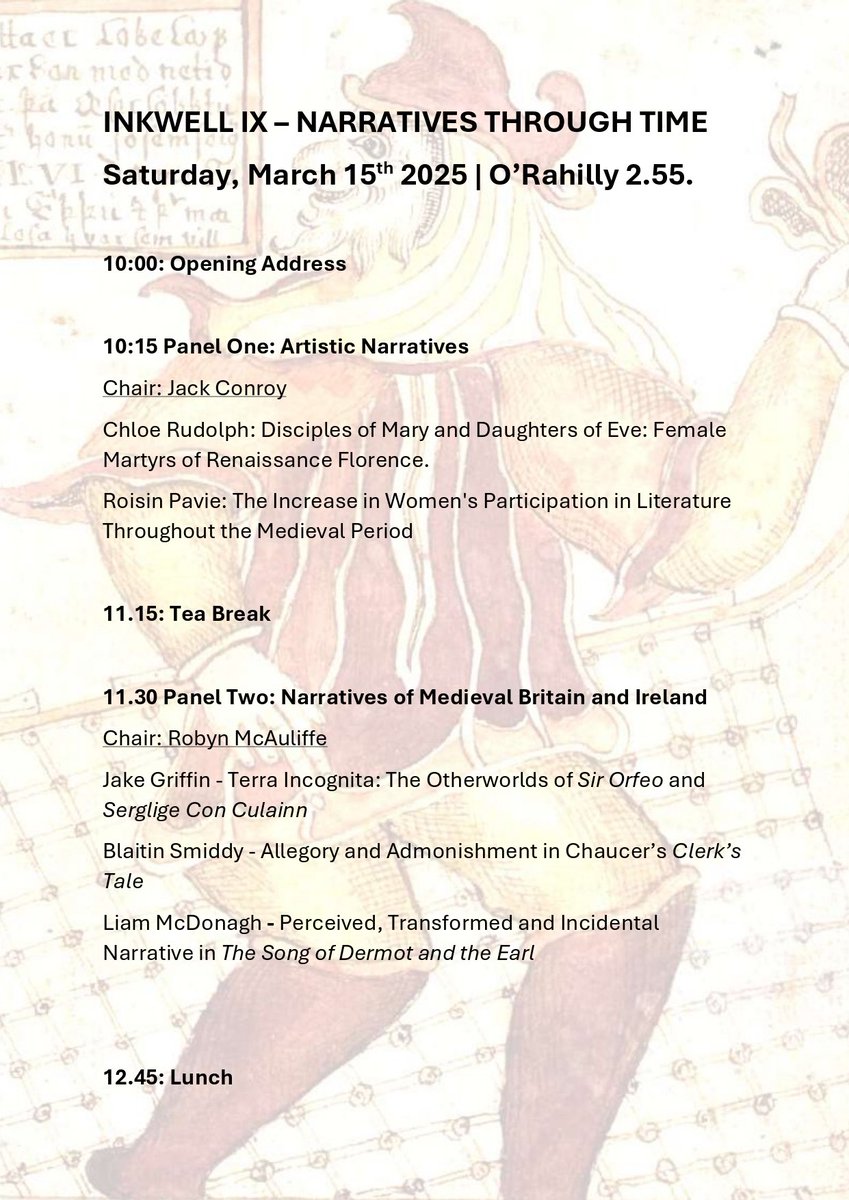 uccinkwell's tweet photo. Just under two weeks left until this year's symposium and we have a fantastic schedule for the day! Professor Andy Murphy will close out the day with his keynote speech "Shakespeare Repurposed: Coriolanus in Irish". The countdown begins! 👇🏻 https://t.co/PPzsJNfBgA